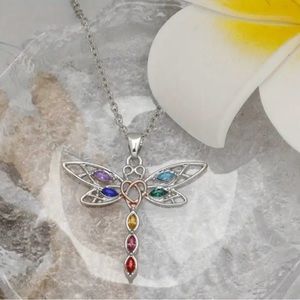 NEW women’s Colorful Dragonfly Necklace